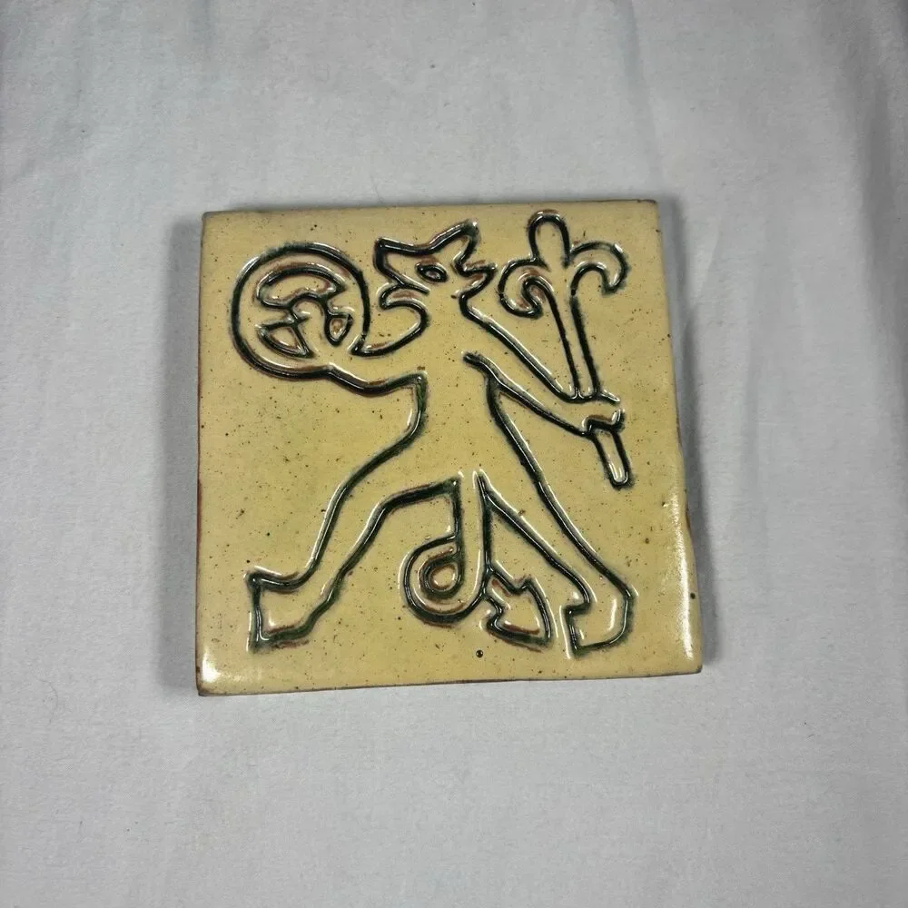Bucks County 5x5 Ram Demon Ceramic Tile Plaque